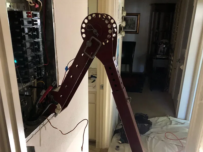 Wire pulling equipment for electrical installation in a home